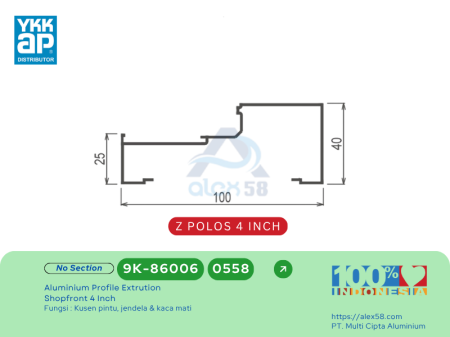 kusen-4-inch-ykk-9k-86006-0558