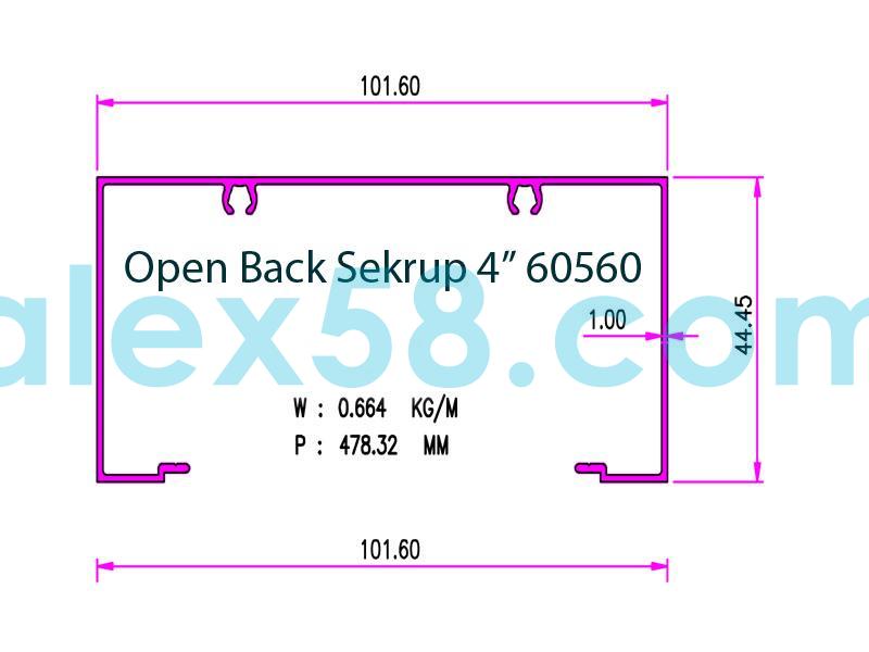 60560-kusen-4-inch-openback-sekrup