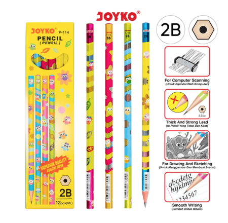 pencil-pensil-joyko-p-114-2b-1-box-12-pcs