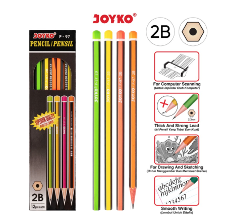 pencil-pensil-joyko-p-97-2b-1-box-12-pcs