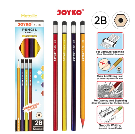 pencil-pensil-joyko-p-104-2b-metallic-1-box-12-pcs