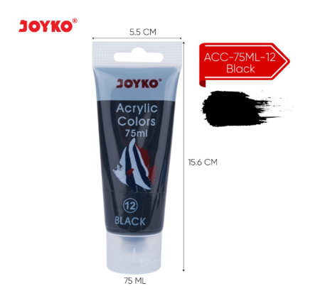 acrylic-paint-cat-lukis-acrylic-joyko-acc-75ml-12-black-pc