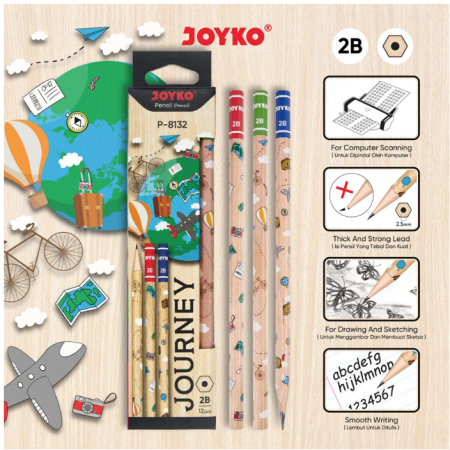 pensil-pencil-joyko-p-8132-2b-1-box-12-pcs-journey