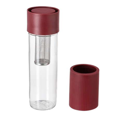 tumbler-botol-air-minum-infused-tahan-panas-travel-mug-clear-glass-silicone-dark-red-05-l-ikea-efterstrva-30480003