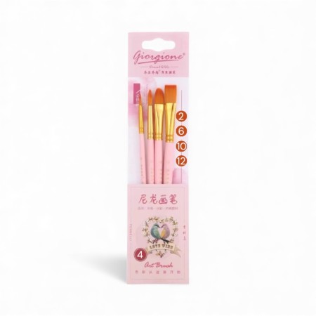 kuas-lukis-set-cat-air-minyak-acrylic-gouache-paint-brush-set-4-giorgione-pink-g-148f