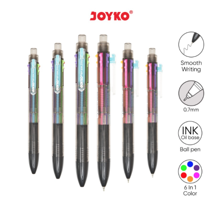ball-pen-pulpen-pena-joyko-bp-236-sito-07-mm-6-warna-colors