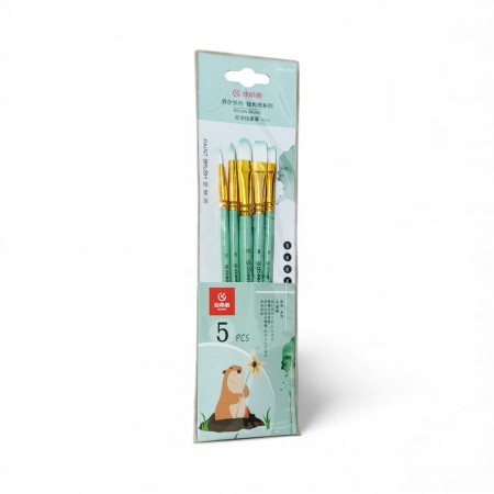 kuas-lukis-set-cat-air-minyak-acrylic-gouache-paint-brush-set-5-giorgione-adeer-green-crh-1005
