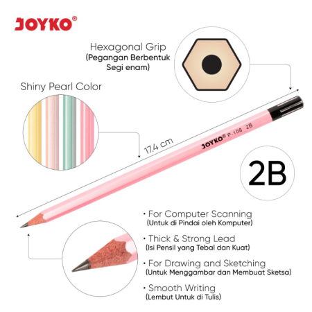 pencil-pensil-joyko-p-108-2b-pearl-1-box-12-pcs