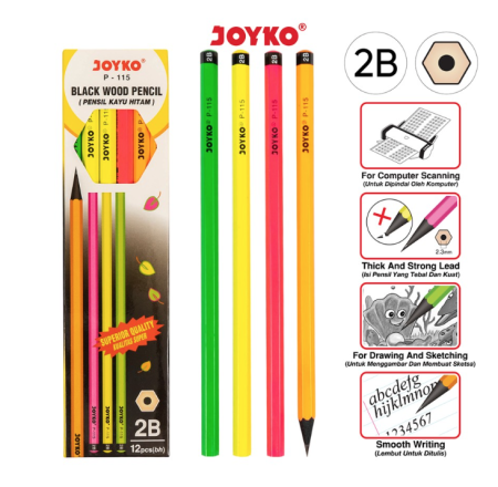 pencil-pensil-joyko-p-115-2b-1-box-12-pcs
