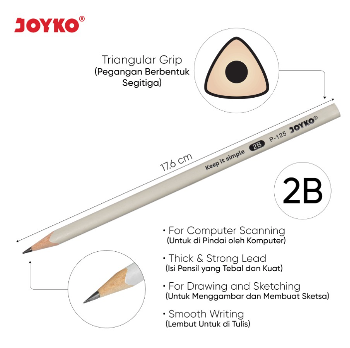 pensil-pencil-2b-joyko-p-125-ktk