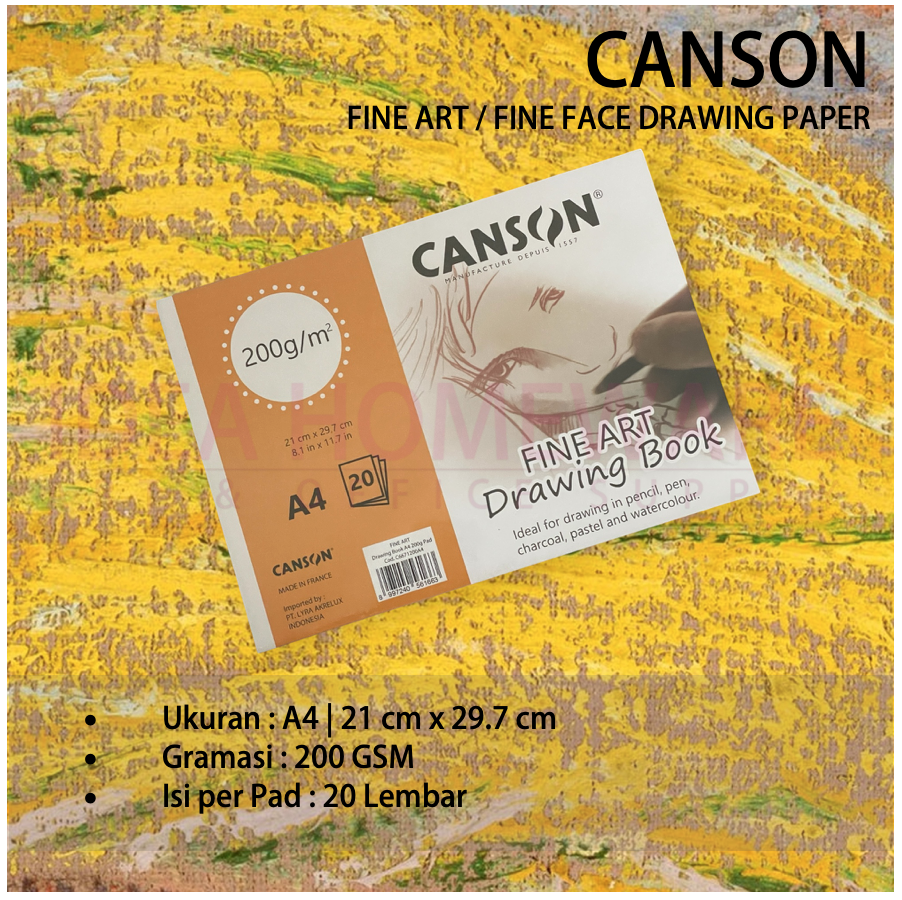 kertas-sketsa-canson-fine-art-fine-face-200-gsm-isi-20-lembar-pad