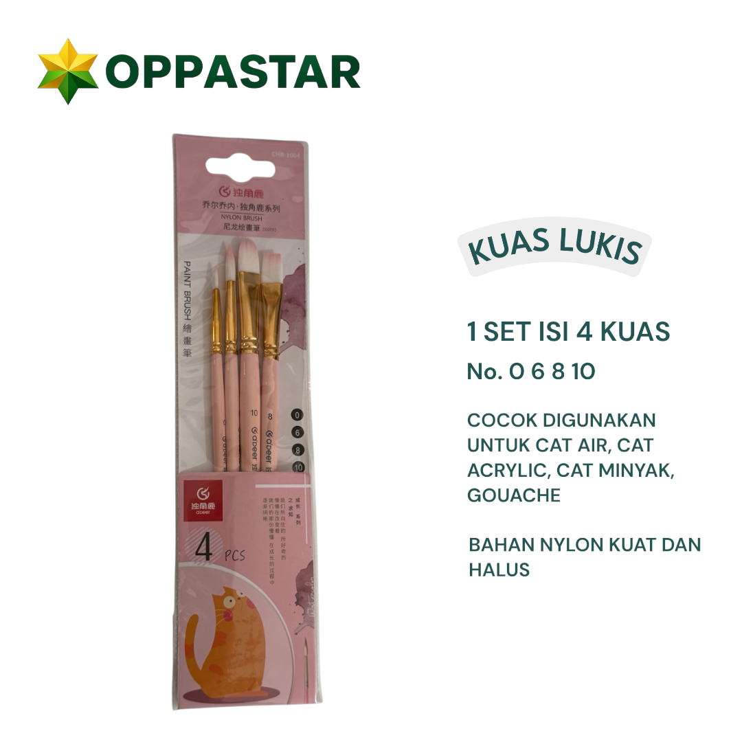 kuas-lukis-set-cat-air-minyak-acrylic-gouache-paint-brush-set-4-giorgione-adeer-pink-crh-1004