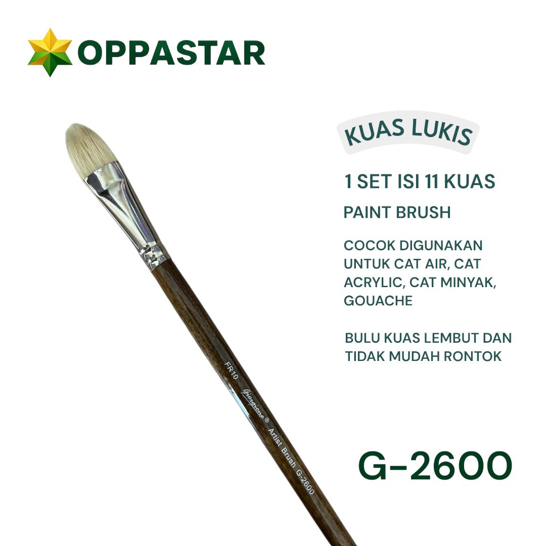 kuas-lukis-set-paint-brush-set-11-giorgione-wooden-pole-round-fan-filbert-g-2600