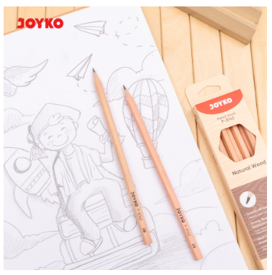 pencil-pensil-2b-joyko-p-8142-natural-wood-ktk