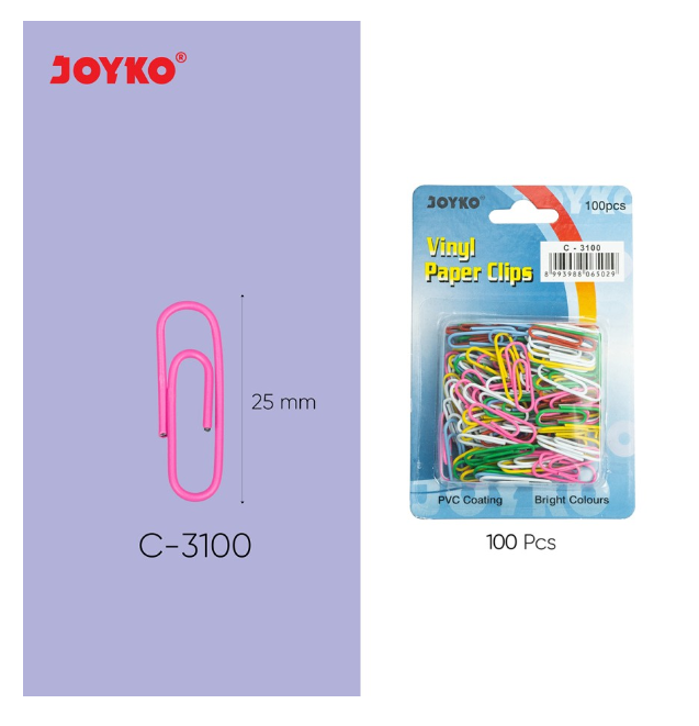 paper-clip-klip-penjepit-kertas-warna-joyko-c-3100-100-pcs-pack