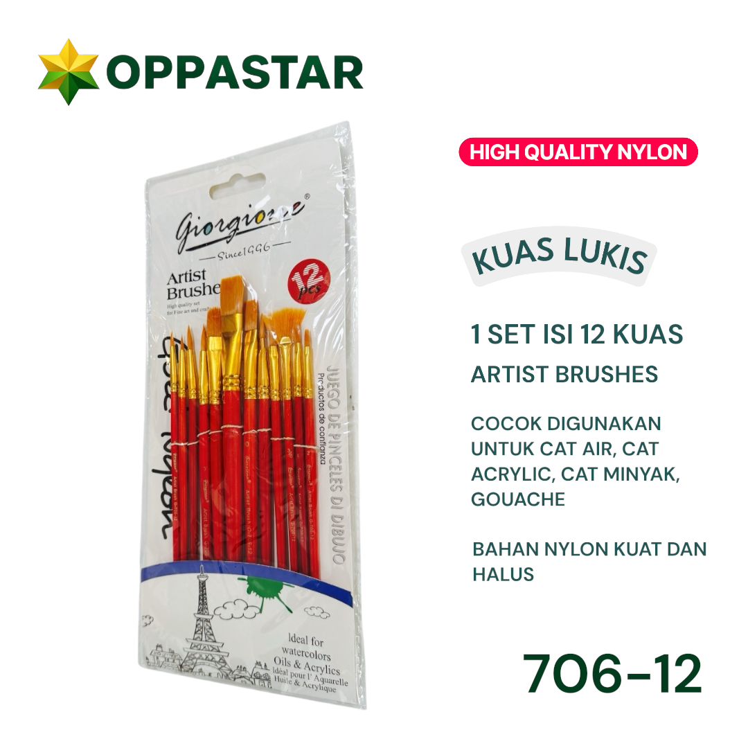 kuas-lukis-set-paint-brush-set-12-pcs-giorgione-round-flat-filbert-fan-brush-red-706-12