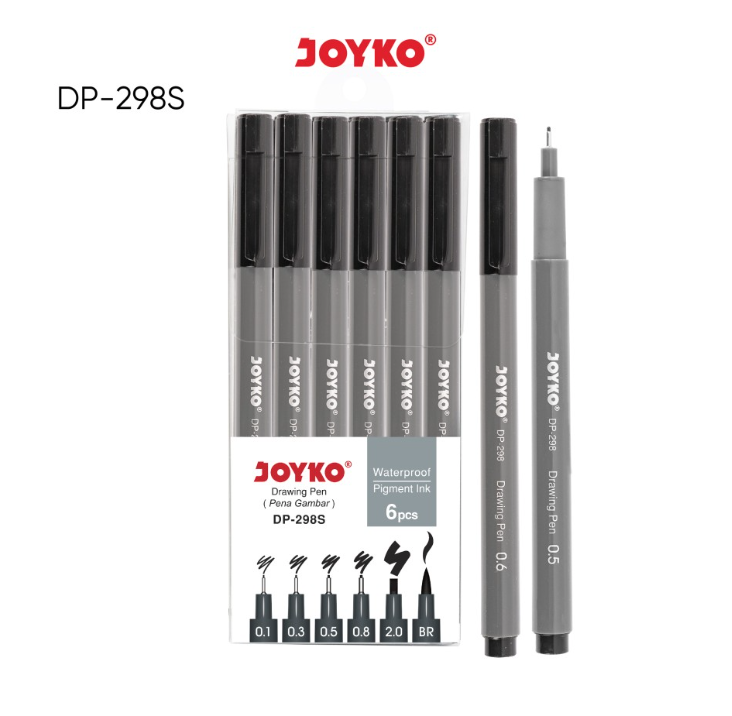 drawing-pen-pena-gambar-joyko-dp-298s-1-set-6-pcs-dp-298s