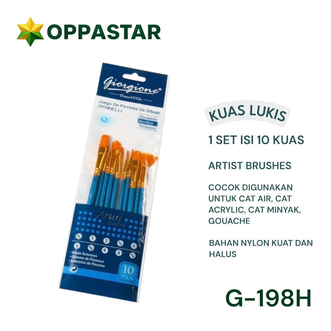 kuas-lukis-set-paint-brush-set-10-pcs-giorgione-round-filbert-fan-angle-brush-blue-g-198h