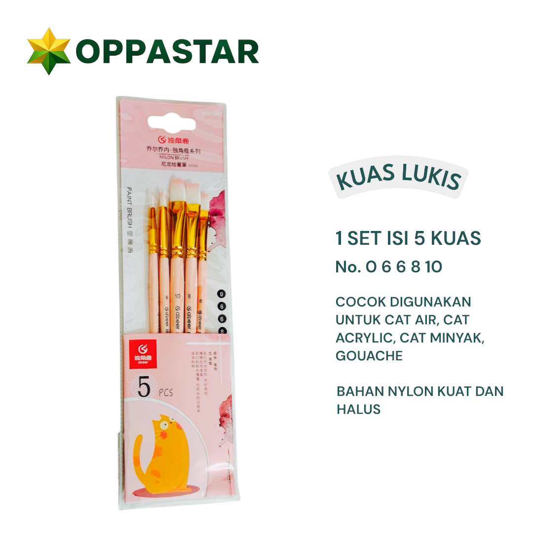 kuas-lukis-set-cat-air-minyak-acrylic-gouache-paint-brush-set-5-giorgione-adeer-pink-crh-1005