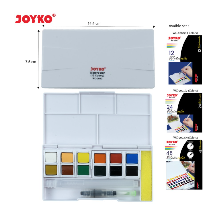 watercolor-paint-cat-air-joyko-wc-2000-12-warna-set