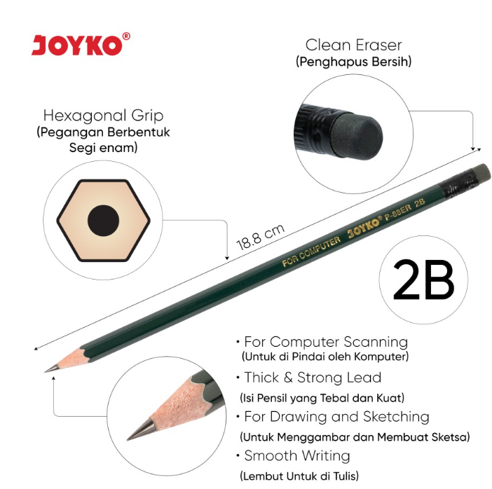 pencil-pensil-2b-joyko-p-88er-ktk