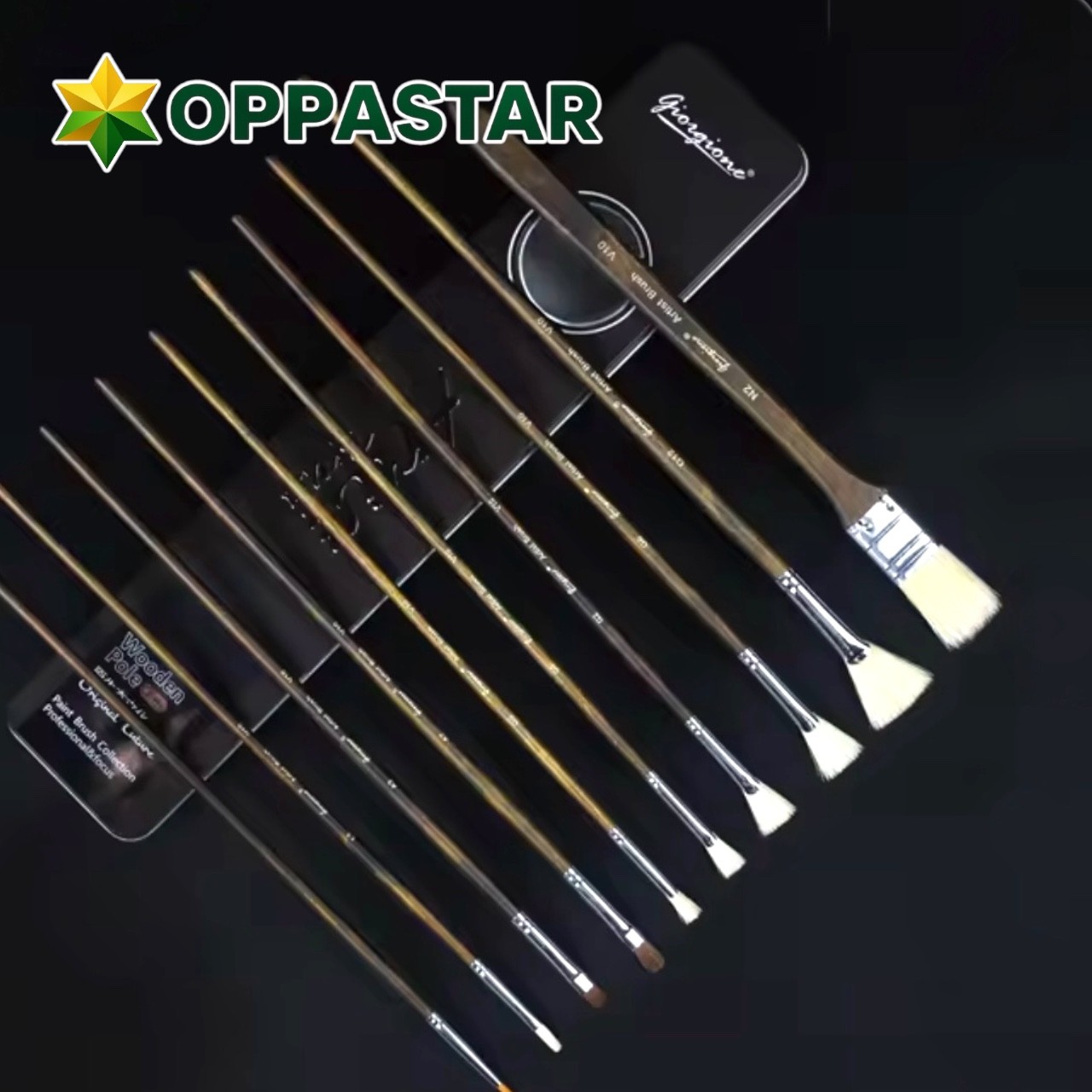 kuas-lukis-set-paint-brush-set-10-giorgione-wooden-pole-v10-filbert-round-angle-flat-comb