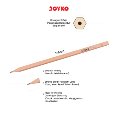 pencil-pensil-2b-joyko-p-8142-natural-wood-ktk