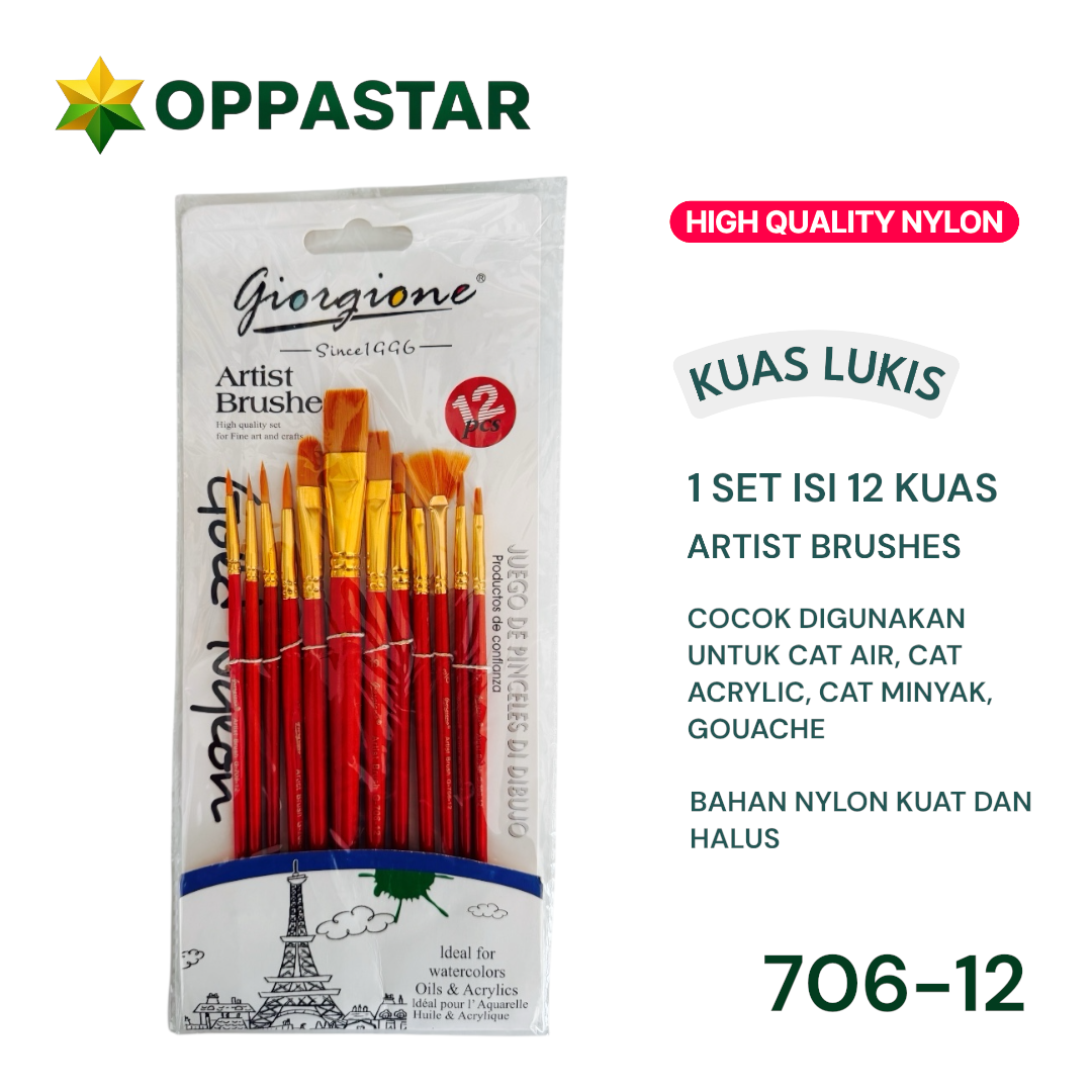 kuas-lukis-set-paint-brush-set-12-pcs-giorgione-round-flat-filbert-fan-brush-red-706-12