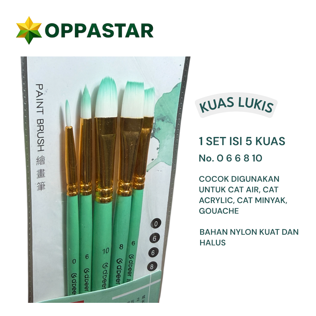 kuas-lukis-set-cat-air-minyak-acrylic-gouache-paint-brush-set-5-giorgione-adeer-green-crh-1005