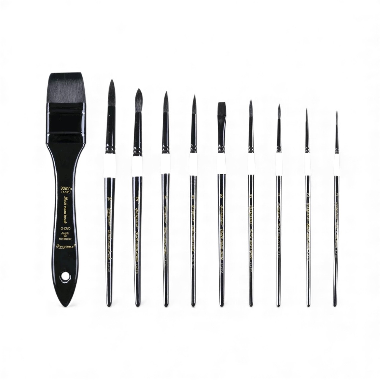 kuas-lukis-set-paint-brush-set-10-giorgione-s300-black-swan-premium-nylon-brush