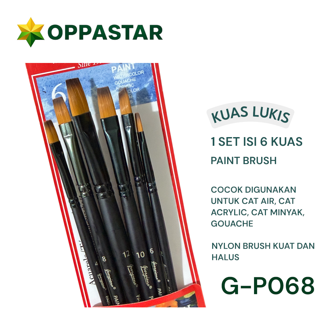 kuas-lukis-set-paint-brush-set-6-giorgione-premium-black-flat-angle-g-p068