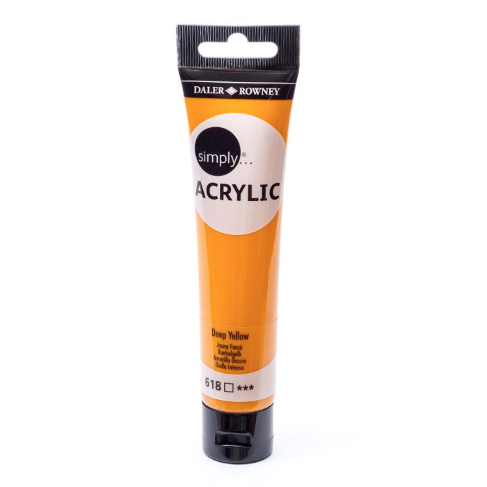 cat-lukis-akrilik-simply-acrylic-paint-75-ml-deep-yellow-618