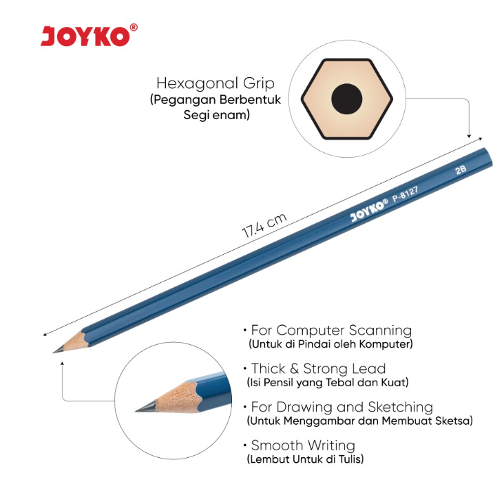 pencil-pensil-joyko-p-8127-2b-1-box-12-pcs