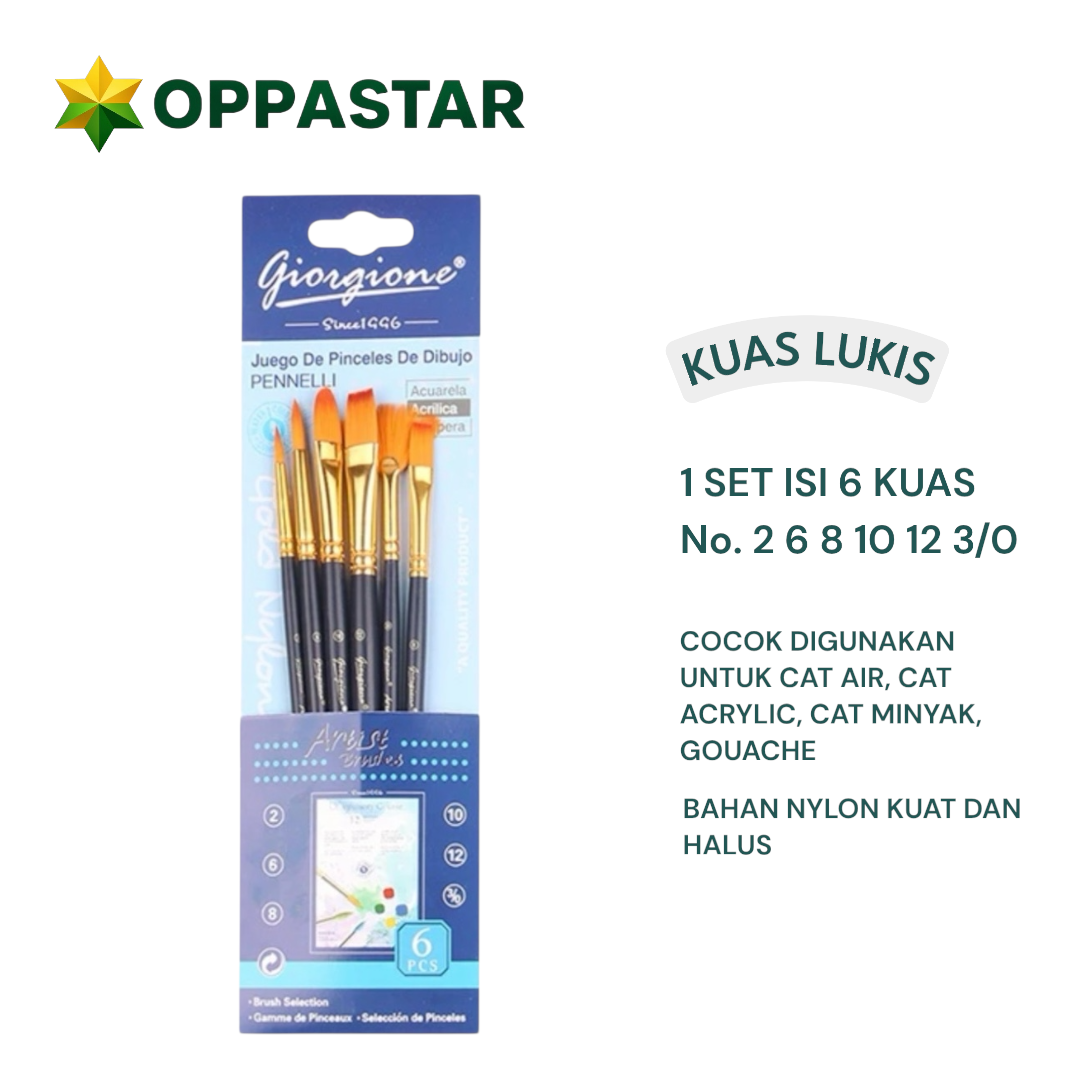 kuas-lukis-set-cat-air-minyak-acrylic-gouache-paint-brush-set-6-giorgione-g-168h