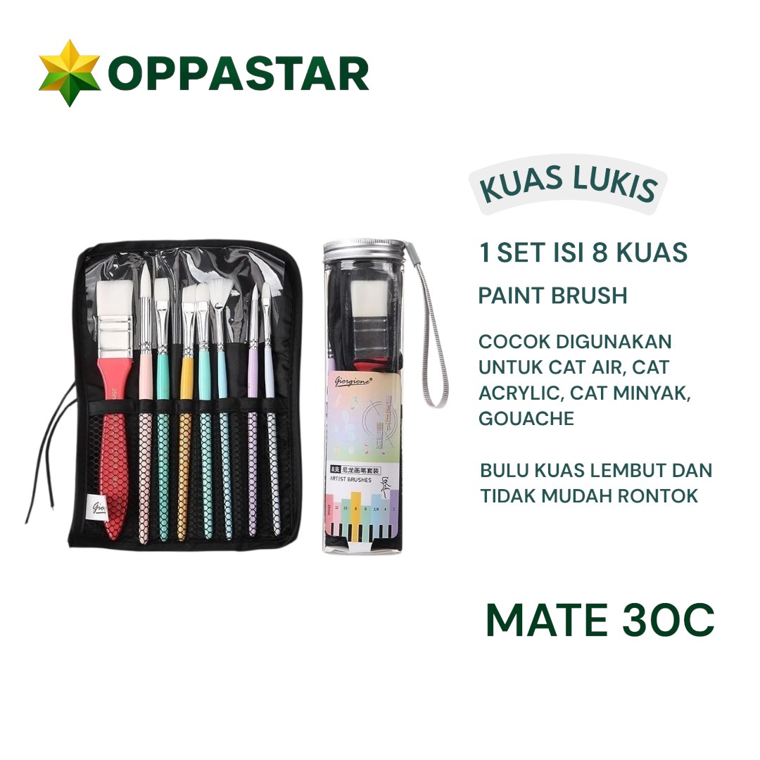 kuas-lukis-set-paint-brush-set-8-giorgione-mate-h30c-rainbow-handler