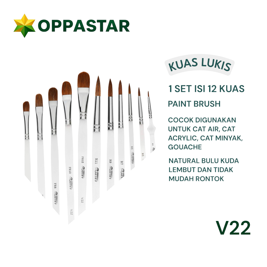 kuas-lukis-set-paint-brush-set-12-giorgione-artify-wooden-pole-v22-filbert-round