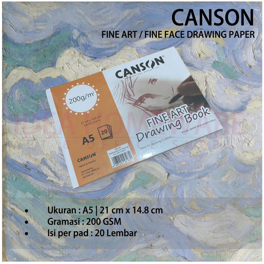 kertas-sketsa-canson-fine-art-fine-face-200-gsm-isi-20-lembar-pad