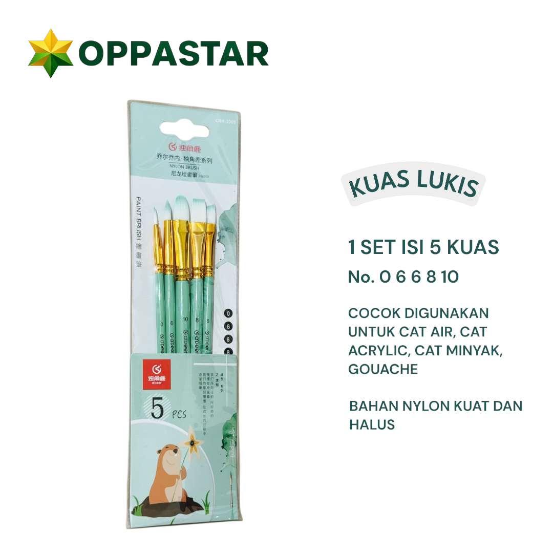 kuas-lukis-set-cat-air-minyak-acrylic-gouache-paint-brush-set-5-giorgione-adeer-green-crh-1005