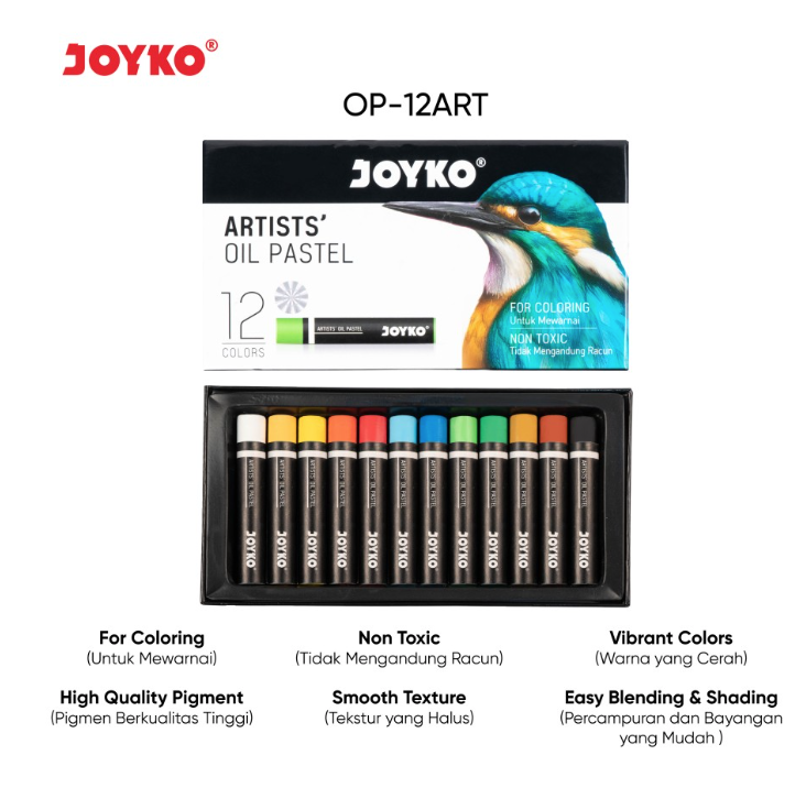 artists-oil-pastel-crayon-joyko-op-12art-12-warna-set