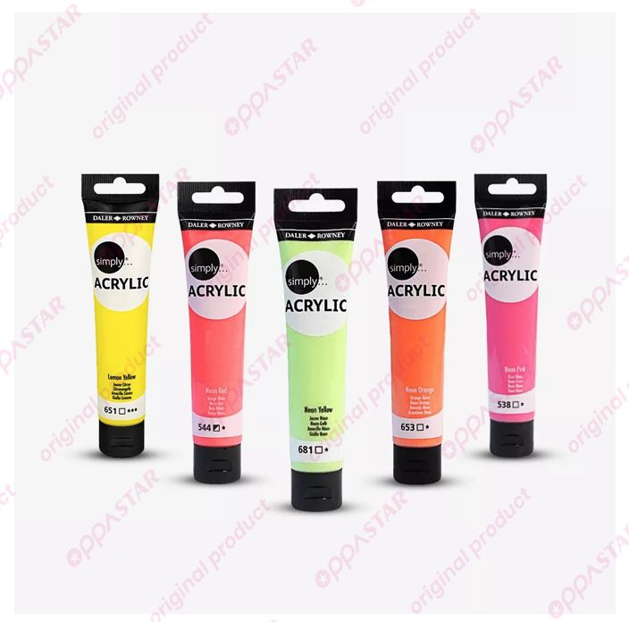 cat-lukis-akrilik-simply-acrylic-paint-75-ml-warna-neon-pcs