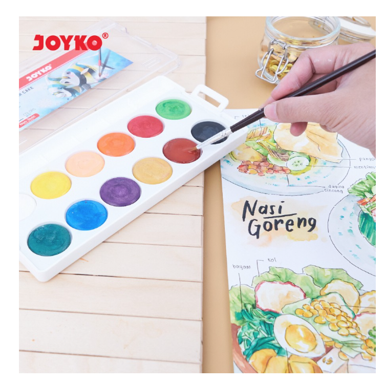 watercolor-paint-cat-air-joyko-cake-12-warna-set