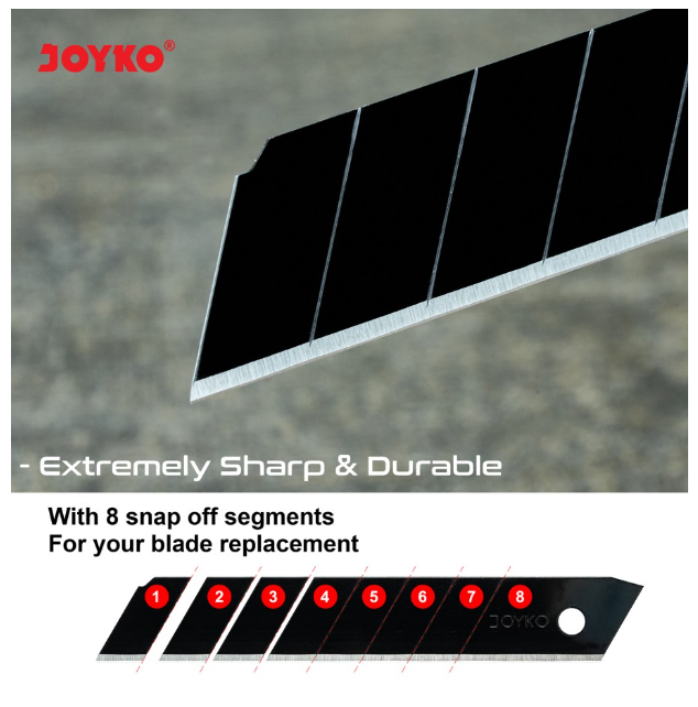 cutter-blade-refill-isi-pisau-pemotong-joyko-l-150blk-japan-steel-isi-5-pcs