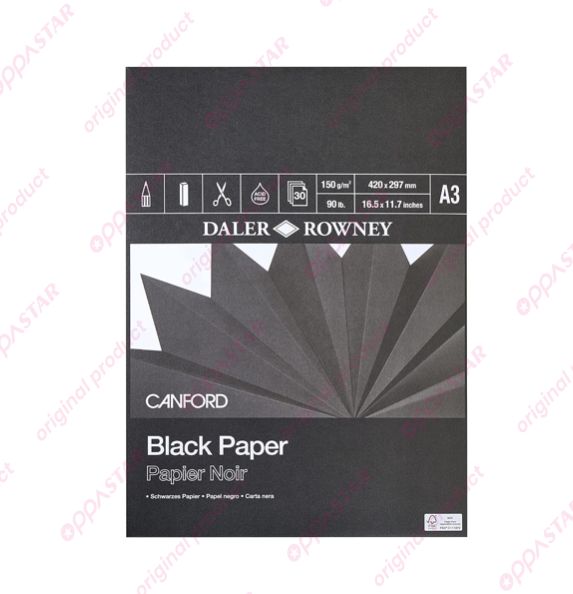 kertas-gambar-daler-rowney-canford-black-paper-a3-403355300-pad