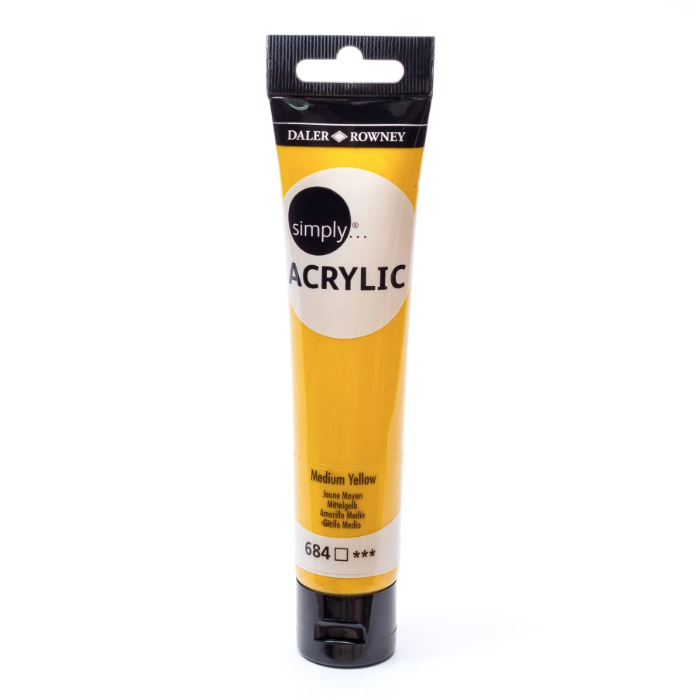 cat-lukis-akrilik-simply-acrylic-paint-75-ml-medium-yellow-684