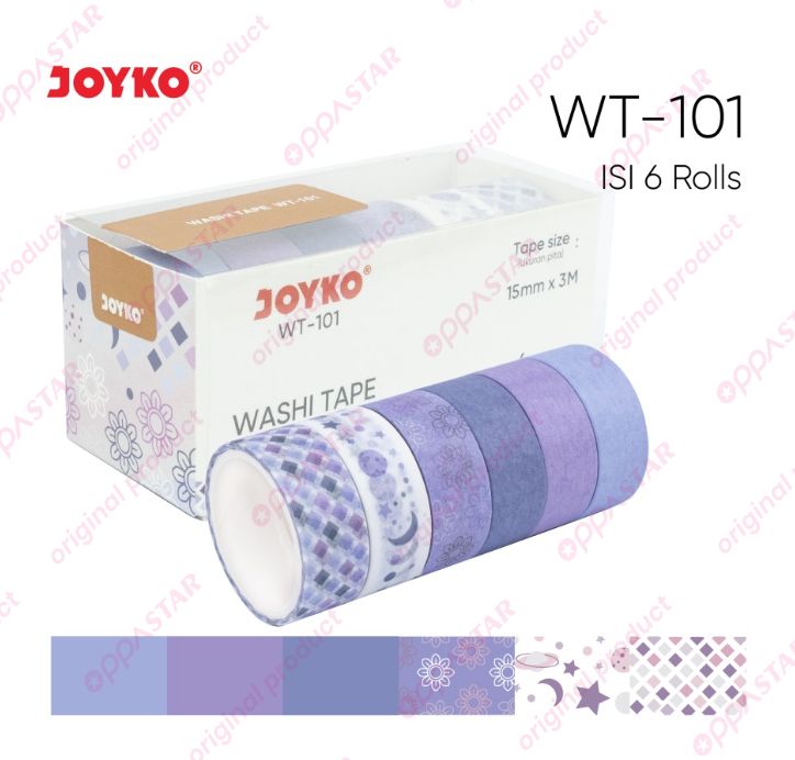 washi-tape-pita-perekat-selotip-kertas-warna-joyko-wt-101-set