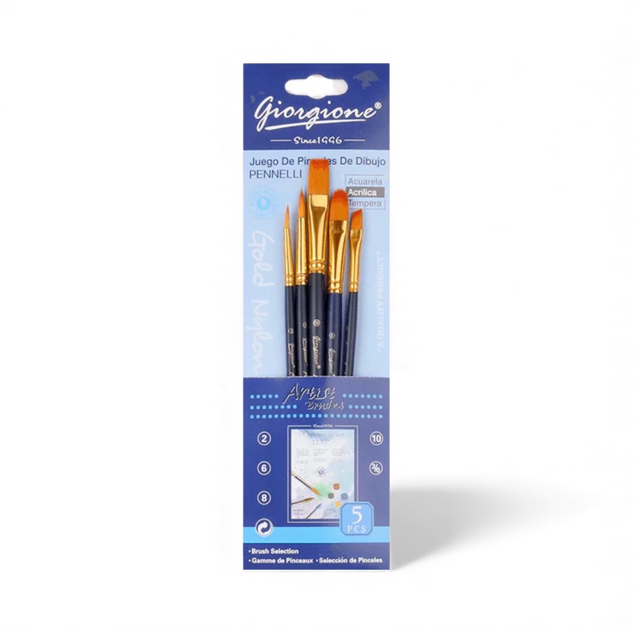 kuas-lukis-set-cat-air-minyak-acrylic-gouache-paint-brush-set-5-giorgione-g-158h