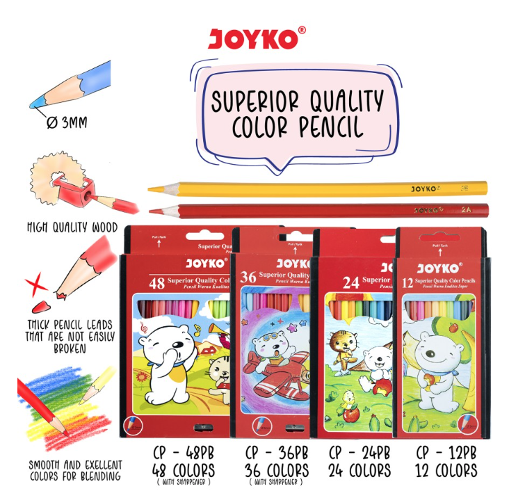 joyko-pensil-warna-superior-quality-color-pencils-hexagonal-grip-set