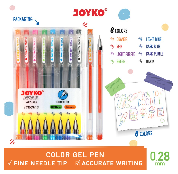 color-gel-pen-joyko-gpc-325-028-mm-8-warna-set