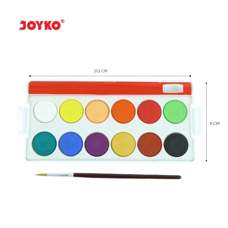 watercolor-paint-cat-air-joyko-cake-12-warna-set