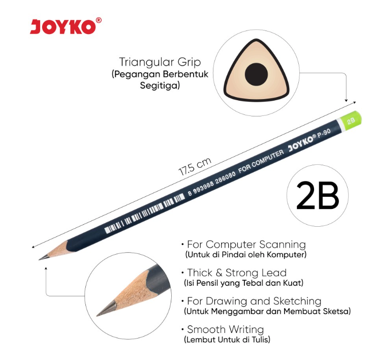 pencil-pensil-2b-joyko-p-90-ktk